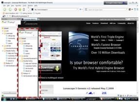 lunascape web browser Peramban 3 in 1 gabungkan Firefox, Chrome, IE